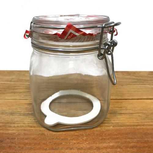 DISCONTINUED - Flip Top Glass Jar - 750 ml - Bormioli Rocco Fido Jar for Preserving & Storage