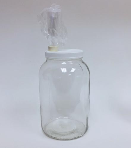Gallon Glass Jar with Plastic Lid and Ferm. Lock - Use for fermented foods