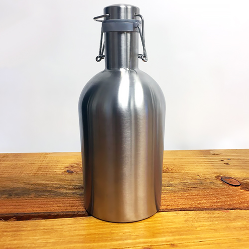 CLOSEOUT - Growler -Stainless Steel - Wide Mouth - Flip Top - 67 oz. (2L)