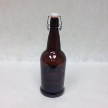 DISCONTINUED - E-Z CAP - Flip Top Pressure Bottle - Brown Glass - 1 Liter