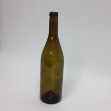 750 mL Antique Green Burgundy Wine Bottles, Push-Up - Case of 12