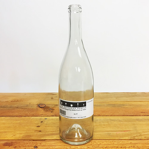 750 mL Flint Burgundy Bottle Push-up 12/cs