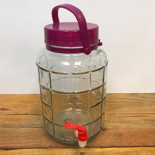 Glass Keg with Spigot and Lid - 5 liters - 1.3 gallons