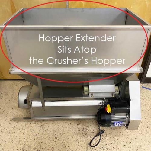 Hopper Extender - Stainless - for Electric Marchisio Destemmer/Crushers
