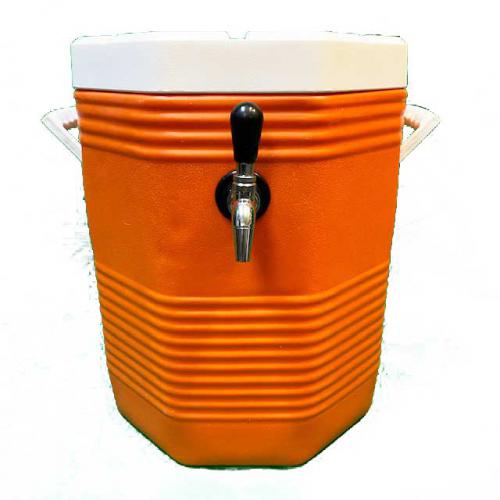 Insulated Keg Dispenser with Intertap Faucet - 10.5 gal Cooler - Fits small keg up to 3 gal