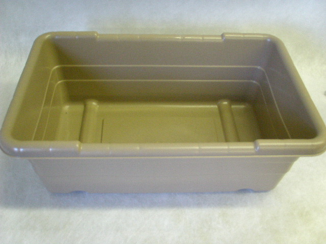 Tote LUG Bin for Grapes - 30 lb Capacity - Cross Stacking & Nesting tub - TAN OR WHITE COLOR