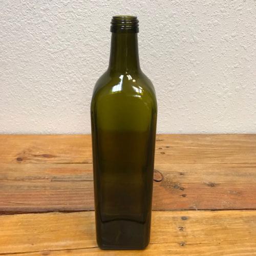UNAVAILABLE WITH UNKNOWN ETA - 1 Liter Marasca Bottle, Antique Green, Screw Top WITHOUT CAP - Singles or Pack of 20
