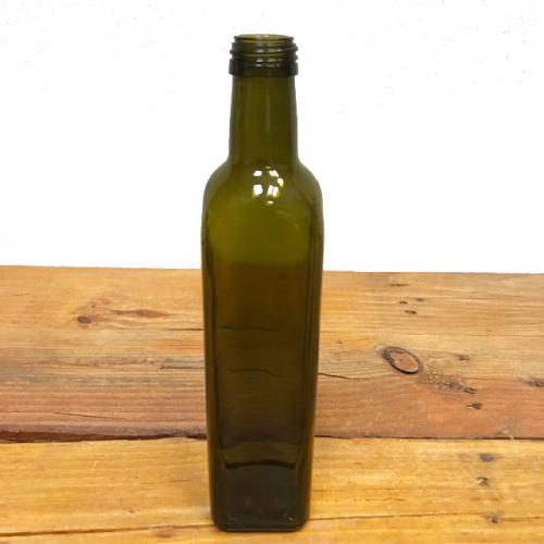 500 mL Marasca Bottle,  Antique Green - 31.5 mm Screw Top - WITHOUT CAP - Box of 12