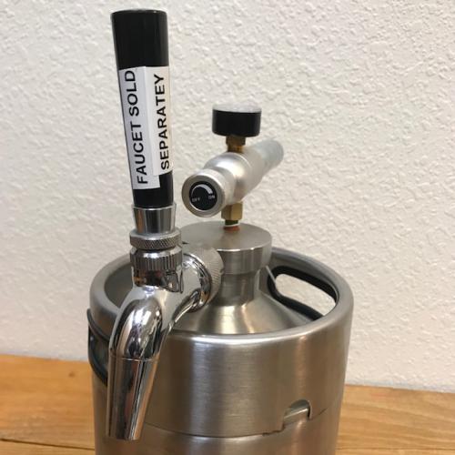 Mini Keg Dispenser with Regulator and Shank - Faucet Sold Separately