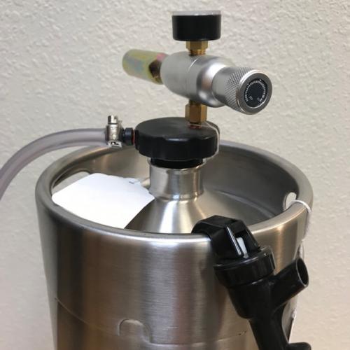 Mini Keg Dispenser with Regulator and Plastic Thumb Faucet