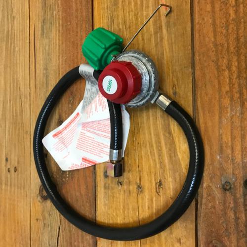 Regulator and Hose for Single Propane Burner - 10 PSI