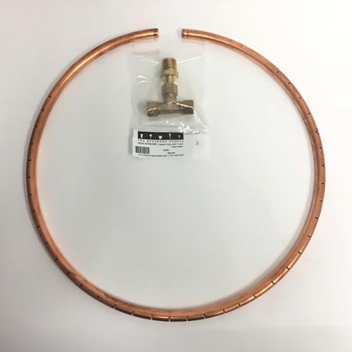 MASH STRAINER, copper ring with T and hose stem