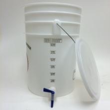 Bottling bucket complete with bottling spigot 5/16 and lid