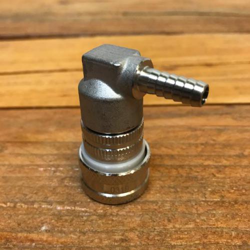 Stainless Steel Ball Lock Quick Disconnect, Gas, Barb