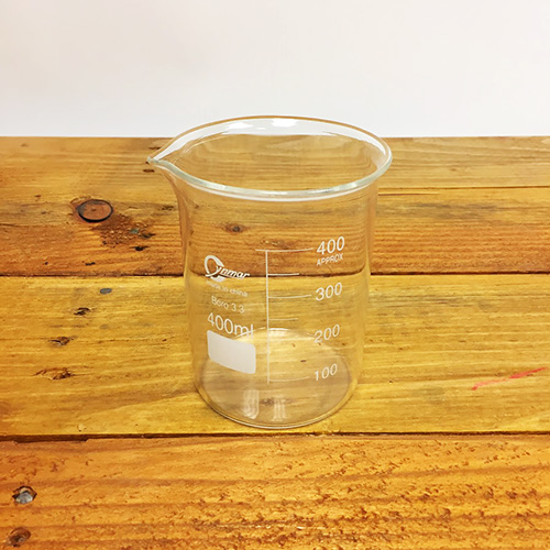 400 mL Beaker, Low form borosilicate glass/student grade