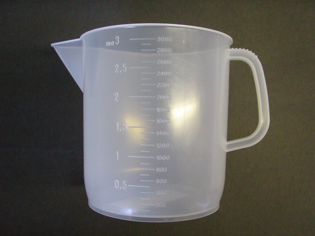 3000 mL Polypropylene Beaker with Handle, Graduated