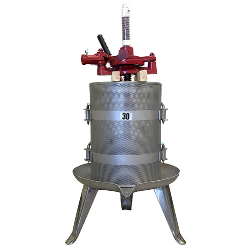 SPECIAL ORDER ONLY - JULY 2022 ARRIVAL - #30 Ratchet Wine Press - Stainless Base and Cage